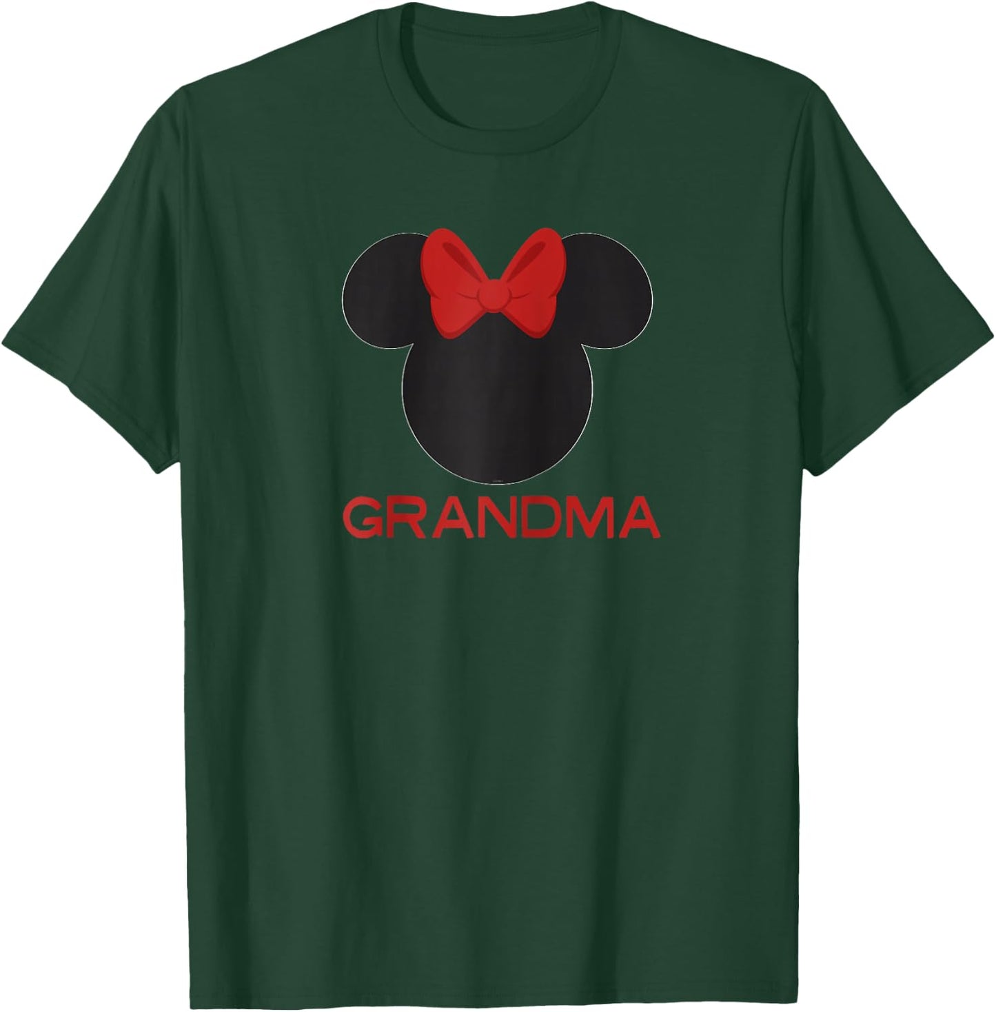 Disney Minnie Mouse Grandma Family Raglan Baseball T-Shirt - T-Shirt | Forest