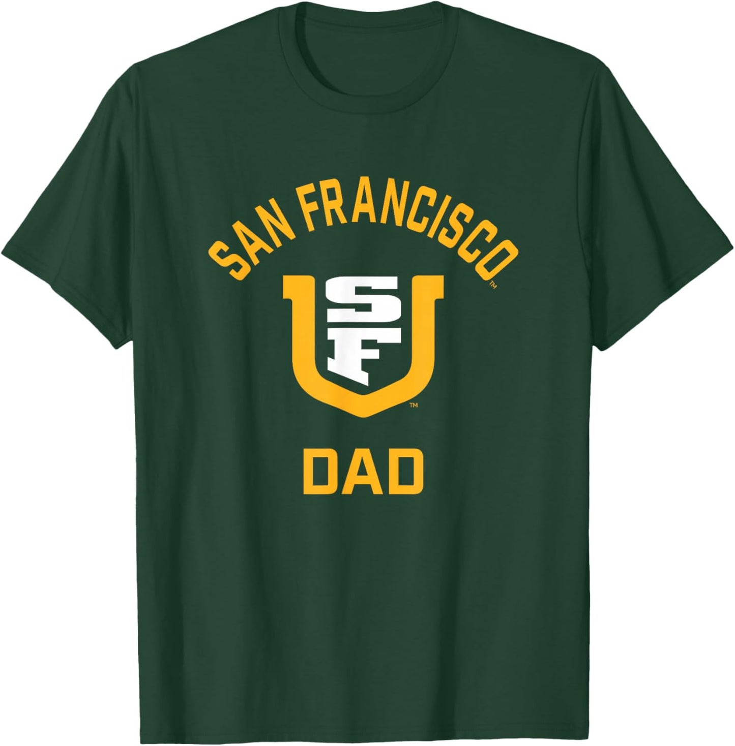 University of San Francisco USF Dons Arched Dad T-Shirt - T-Shirt | Forest