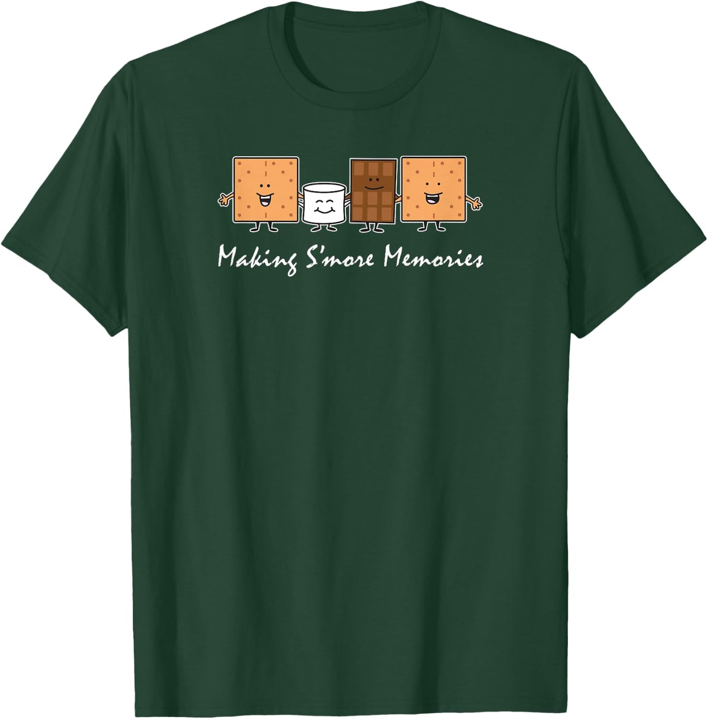 Making Smore Memories Camping Campfire Smores Cartoon T-Shirt - T-Shirt | Forest