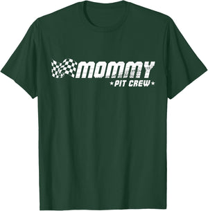 Mommy Pit Crew Race Car Birthday Family Racing T-Shirt - T-Shirt | Forest