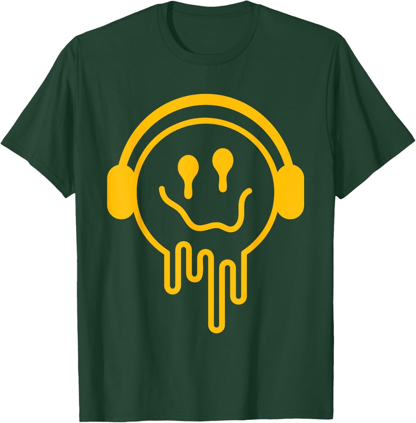 Melting Smile Funny Smiling Melted Dripping Happy Face Cute T-Shirt - T-Shirt | Forest