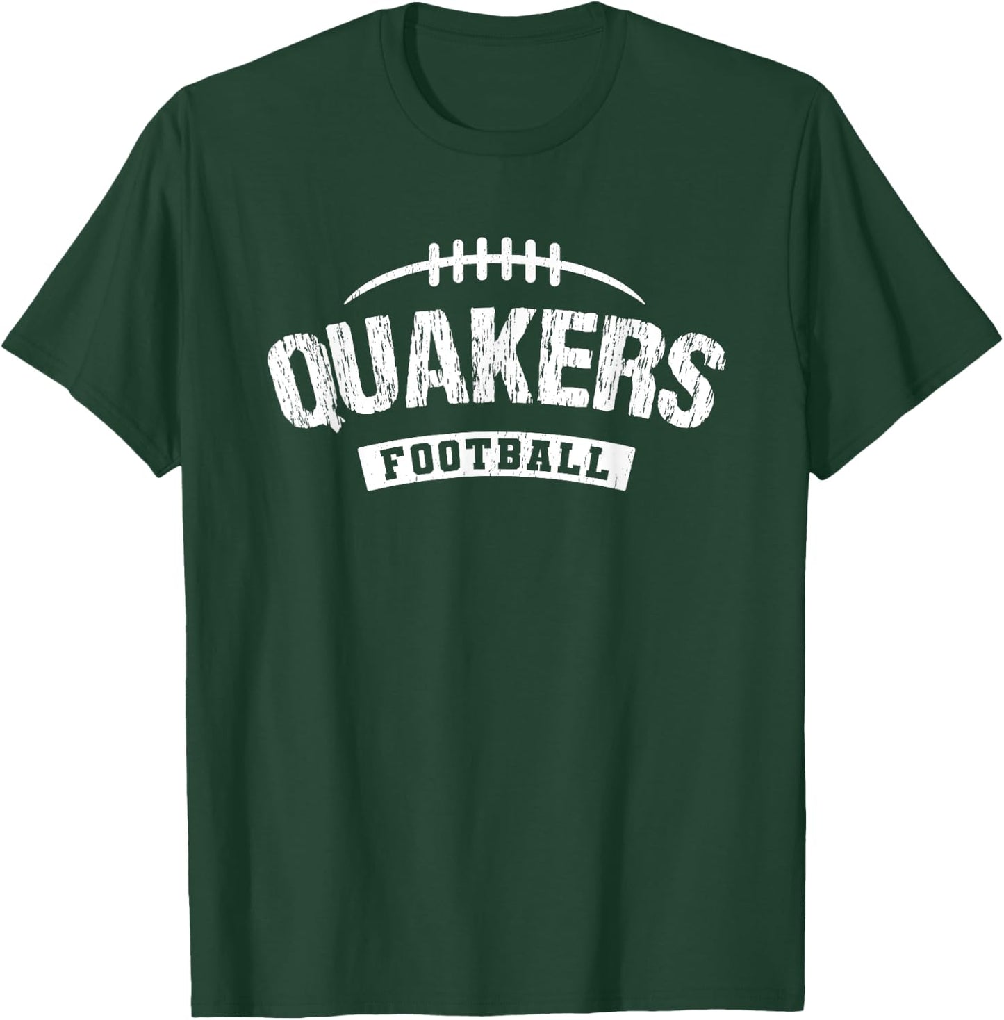 Quakers Plainfield Football Distressed HS T-Shirt - T-Shirt | Forest