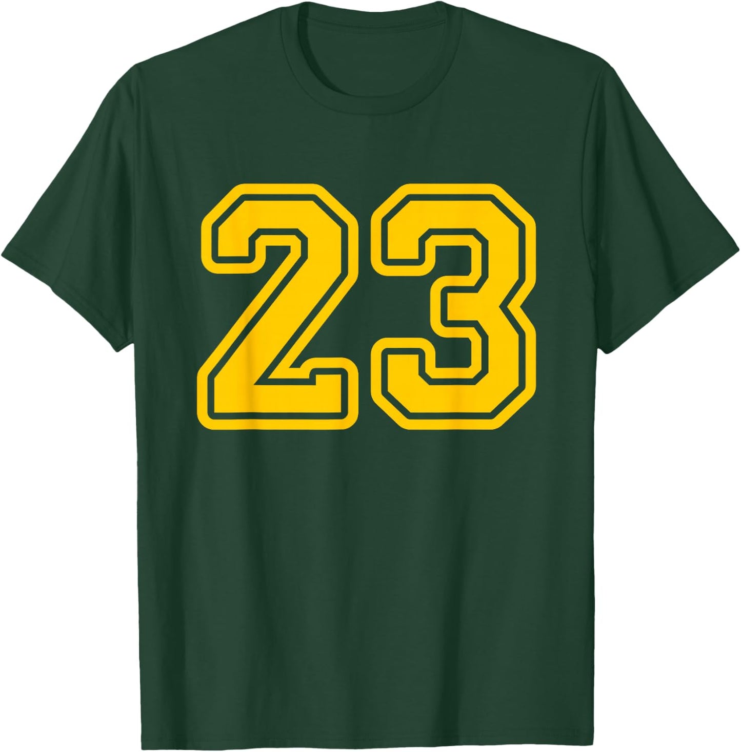 Number #23 Golden Yellow Sport Number 23 T-Shirt - T-Shirt | Forest