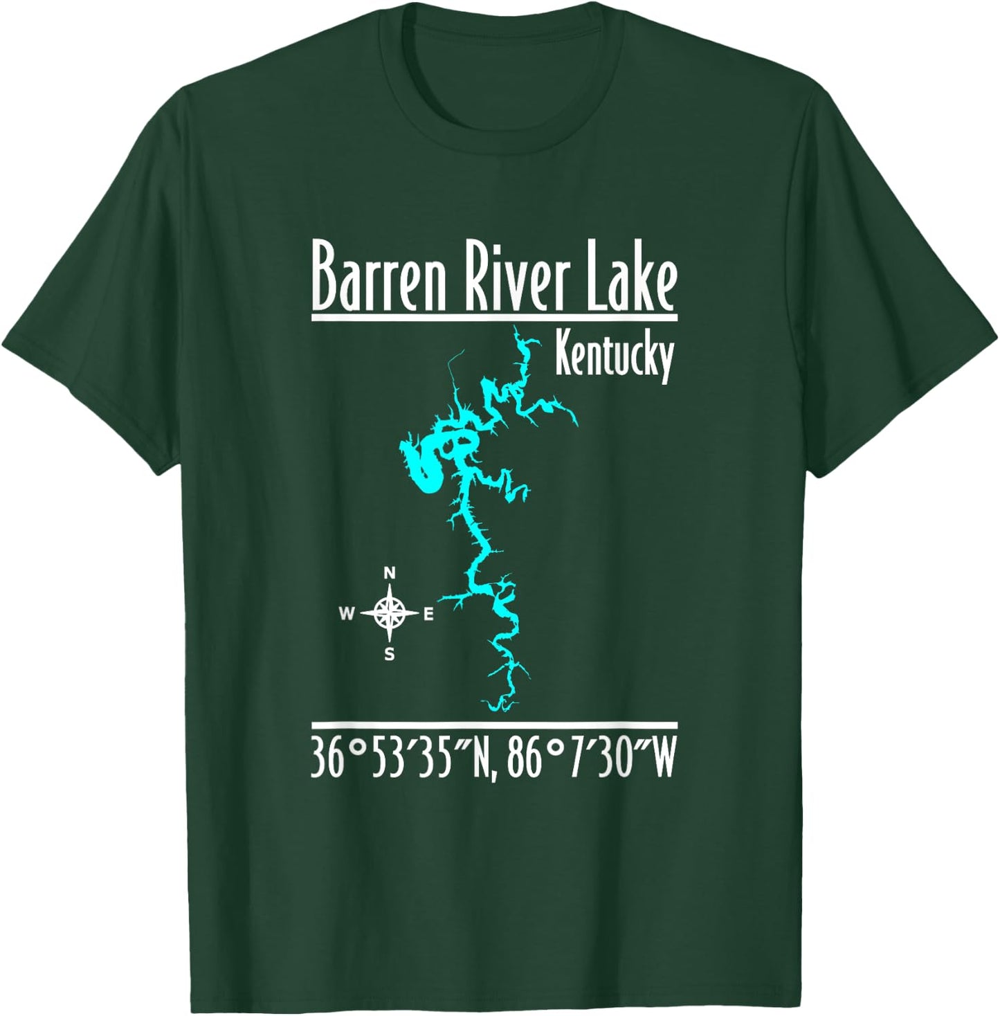 Modern Barren River Lake - Kentucky T-Shirt - T-Shirt | Forest