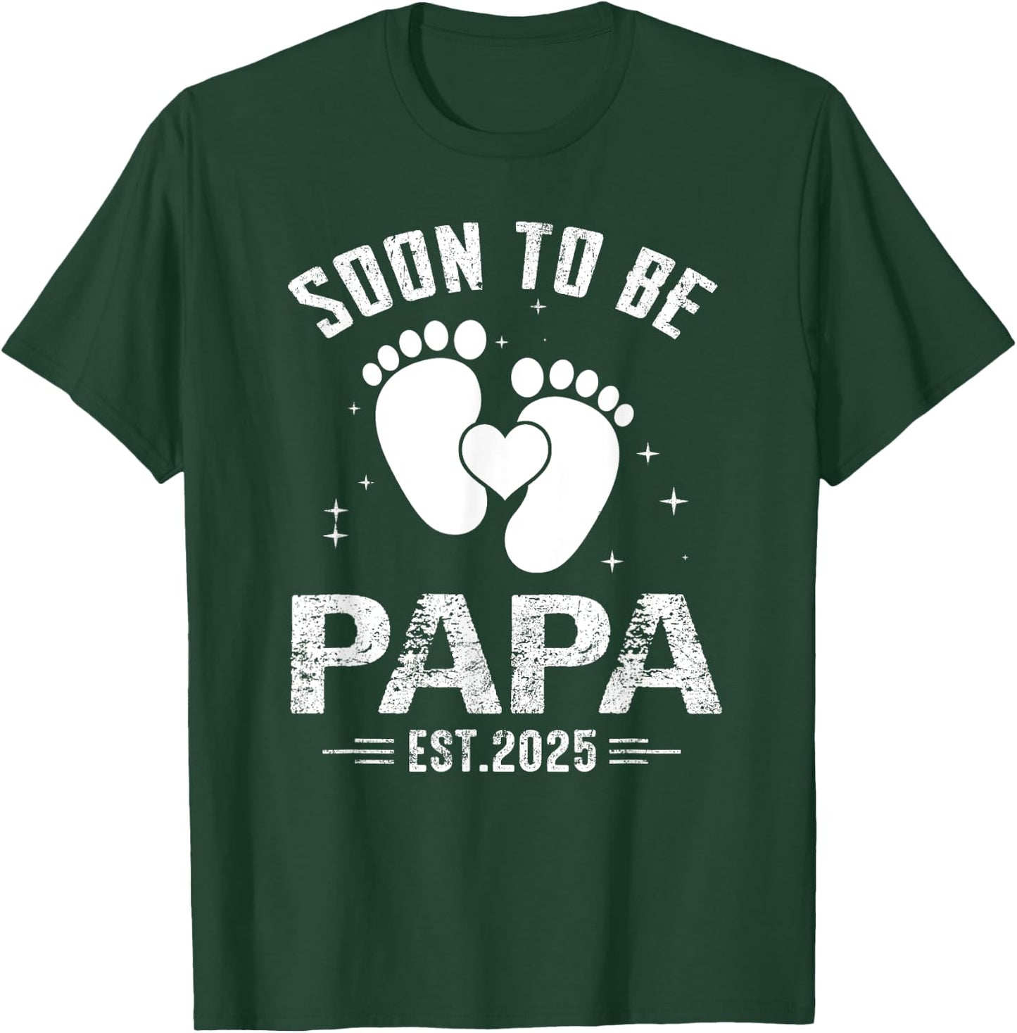 Soon To Be Papa Est. 2025 New Papa again 2025 T-Shirt - T-Shirt | Forest