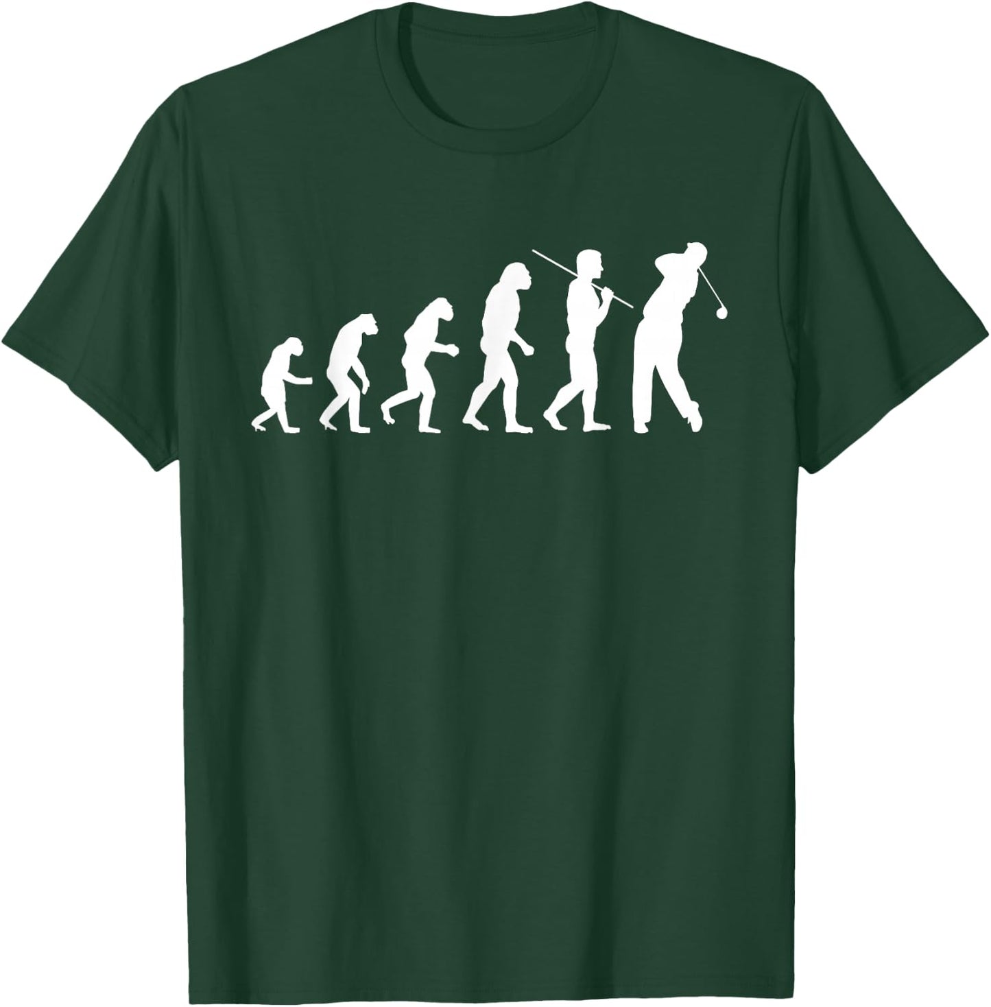 Golf Evolution From Caveman to a Golfer T-Shirt - T-Shirt | Forest