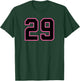 Pink Black Sports Team Number #29 T-Shirt - T-Shirt | Forest