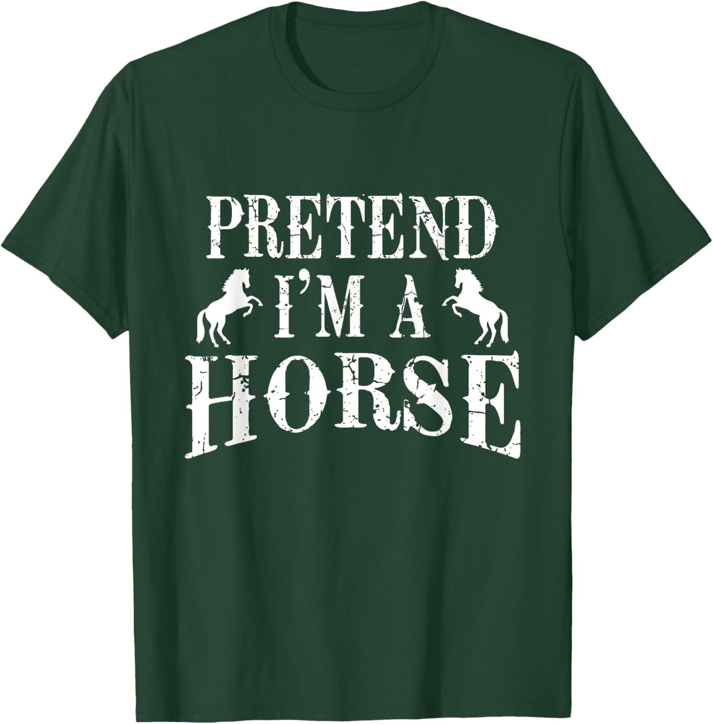 Pretend I'm A Horse Costume Party Funny Halloween T-Shirt - T-Shirt | Forest