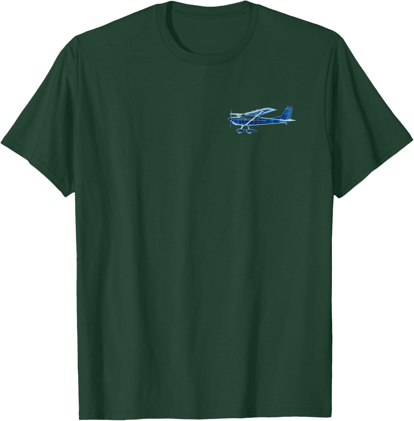 Pilot C172 Flying Airplane Mode On (2-Sided) T-Shirt - T-Shirt | Forest