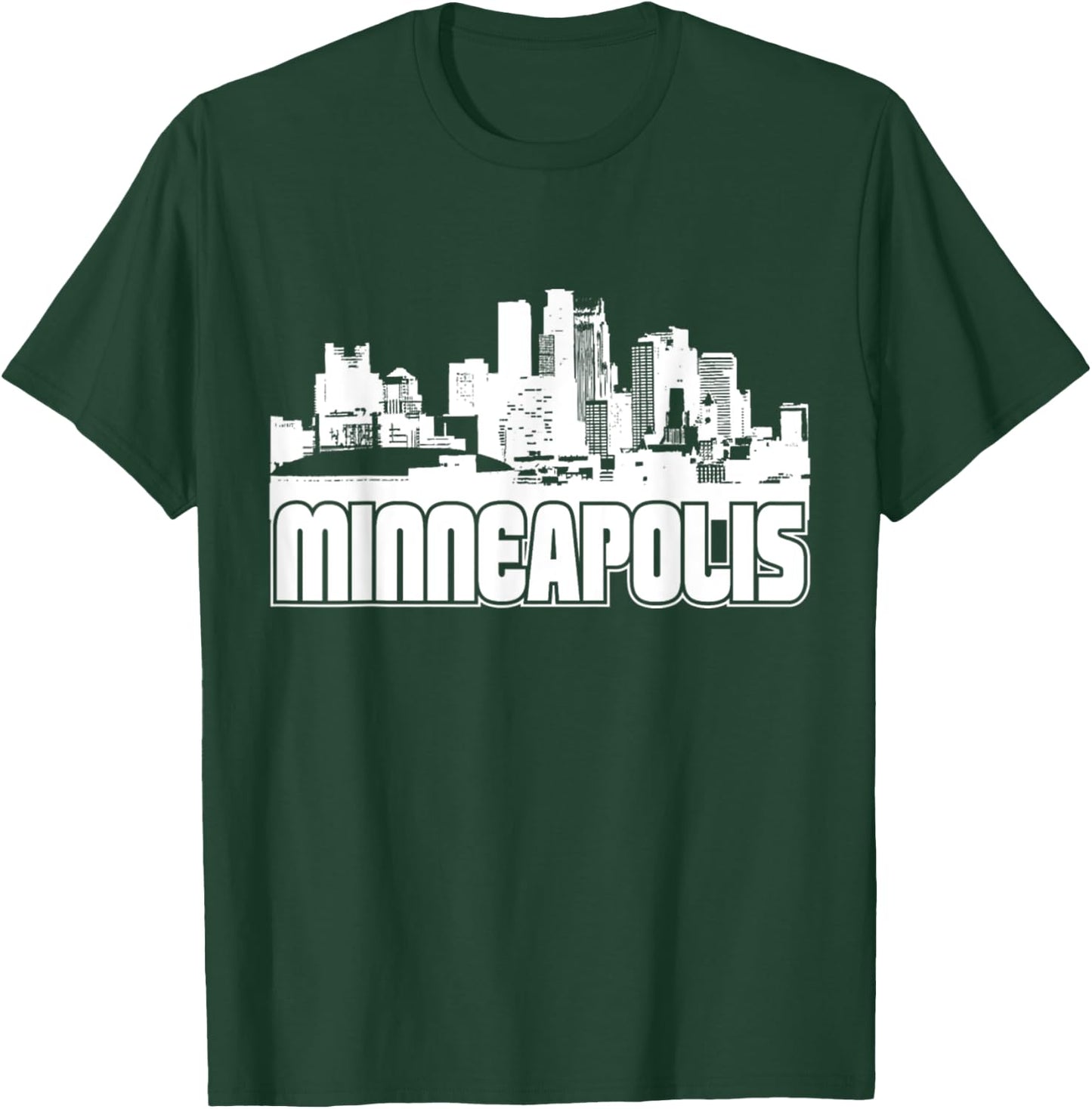 Minneapolis Minnesota Downtown Skyline T-Shirt - T-Shirt | Forest