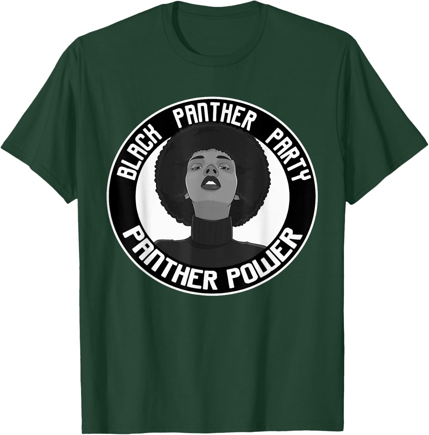 Black History Panther Party Logo Afro Hair Vintage BPP T-Shirt - T-Shirt | Forest