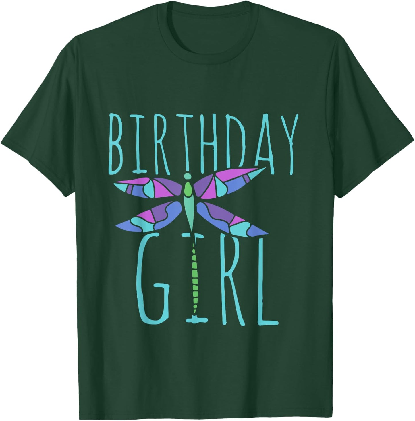 Birthday girl shirt Dragonfly birthday party shirts T-Shirt - T-Shirt | Forest