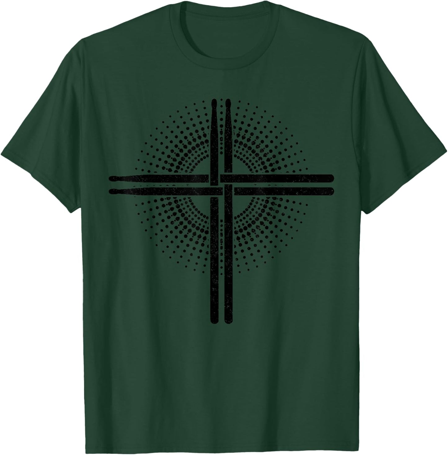 Christian Drummer Drummer Drumsticks Drumming for Jesus T-Shirt - T-Shirt | Forest