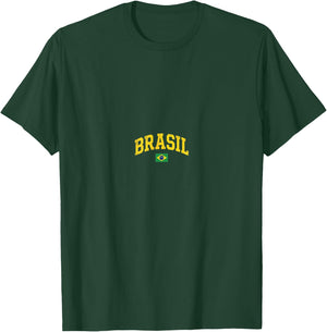 Vintage Brazil Flag Brazilian Pride T-Shirt - T-Shirt | Forest