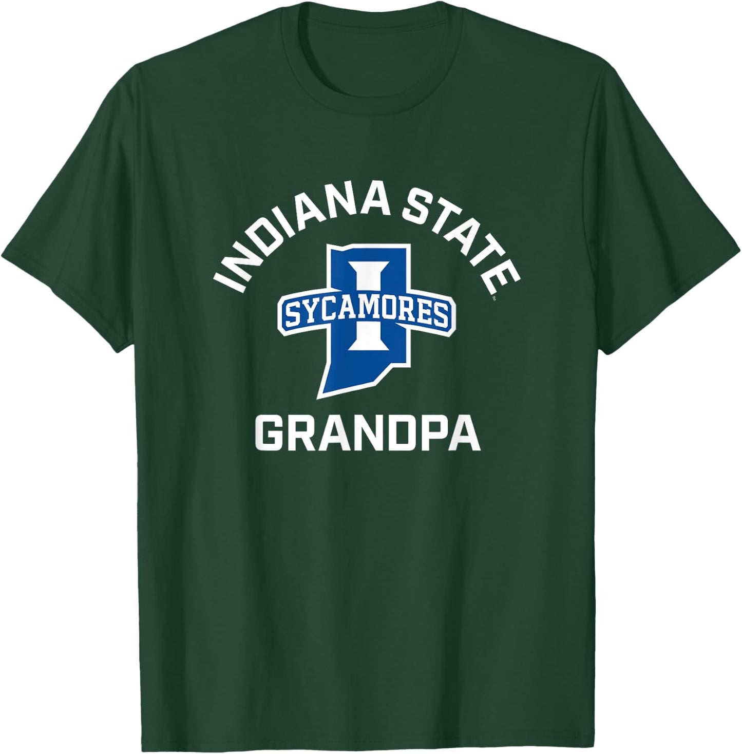 Indiana State University Sycamores Arched Grandpa T-Shirt - T-Shirt | Forest