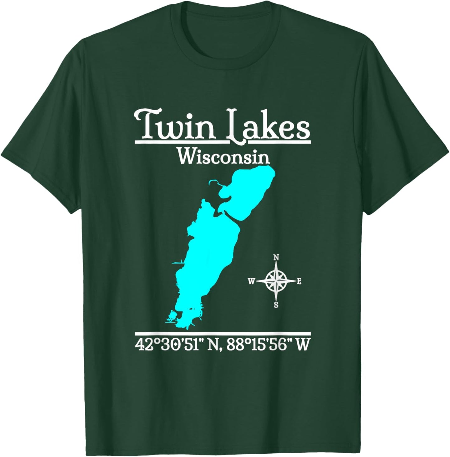 Twin Lakes - Wisconsin T-Shirt - T-Shirt | Forest