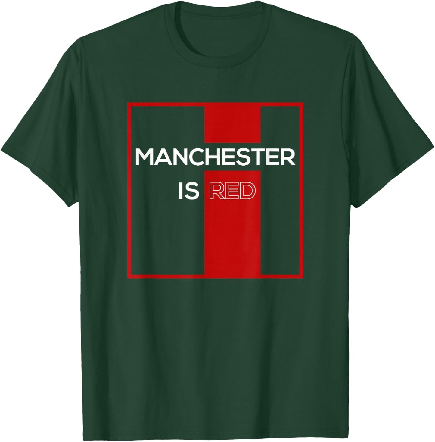 Manchester is Red Funny United Football Supporter T-Shirt - T-Shirt | Forest