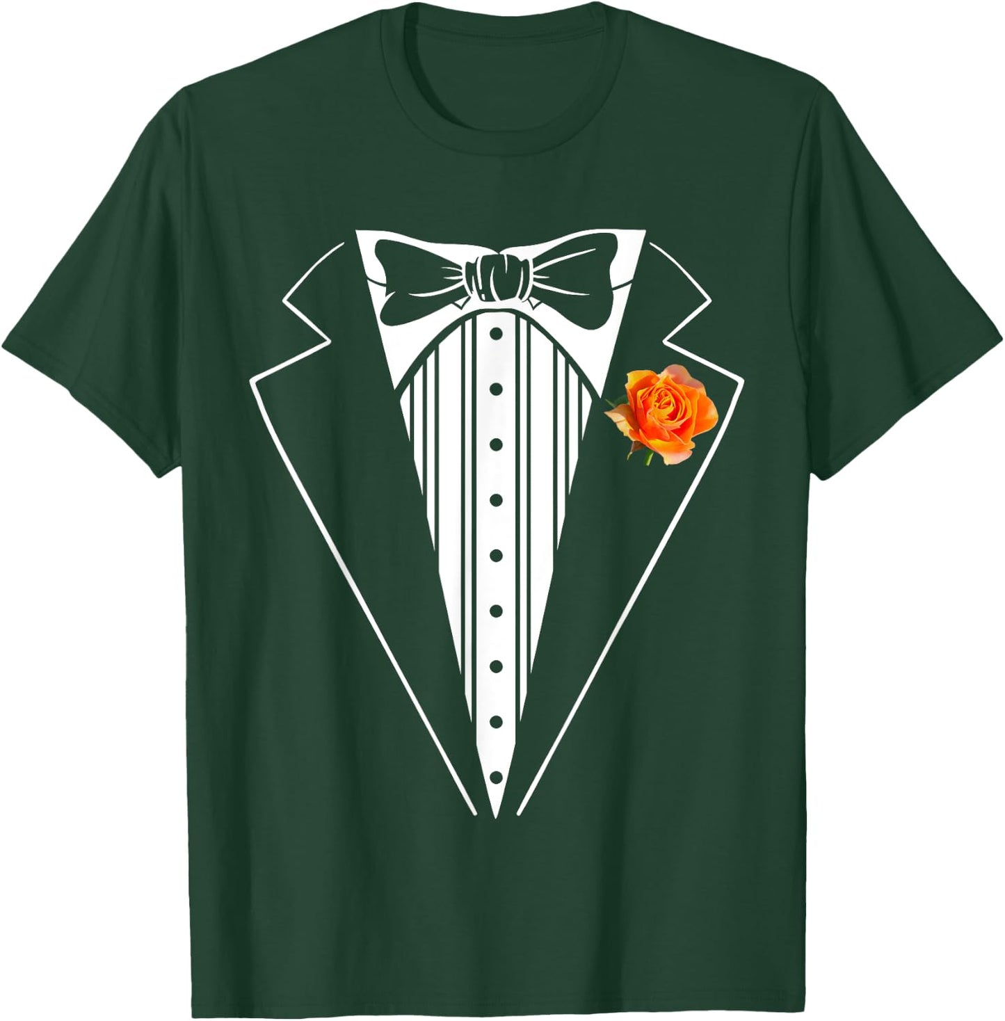 Kids Adult Orange Tuxedo, Toddler Tux Costume Youth Tux T-Shirt - T-Shirt | Forest