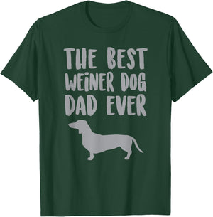 Weiner Dog Dad T Shirt, Fathers Day Dachshund Gift Men Women Girls Kids T-Shirt - T-Shirt | Forest