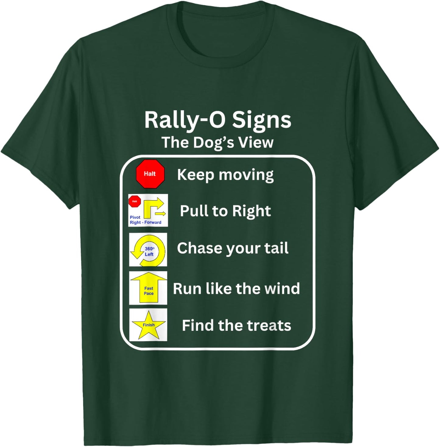 Funny Dog Rally Obedience Men Women T-Shirt - T-Shirt | Forest