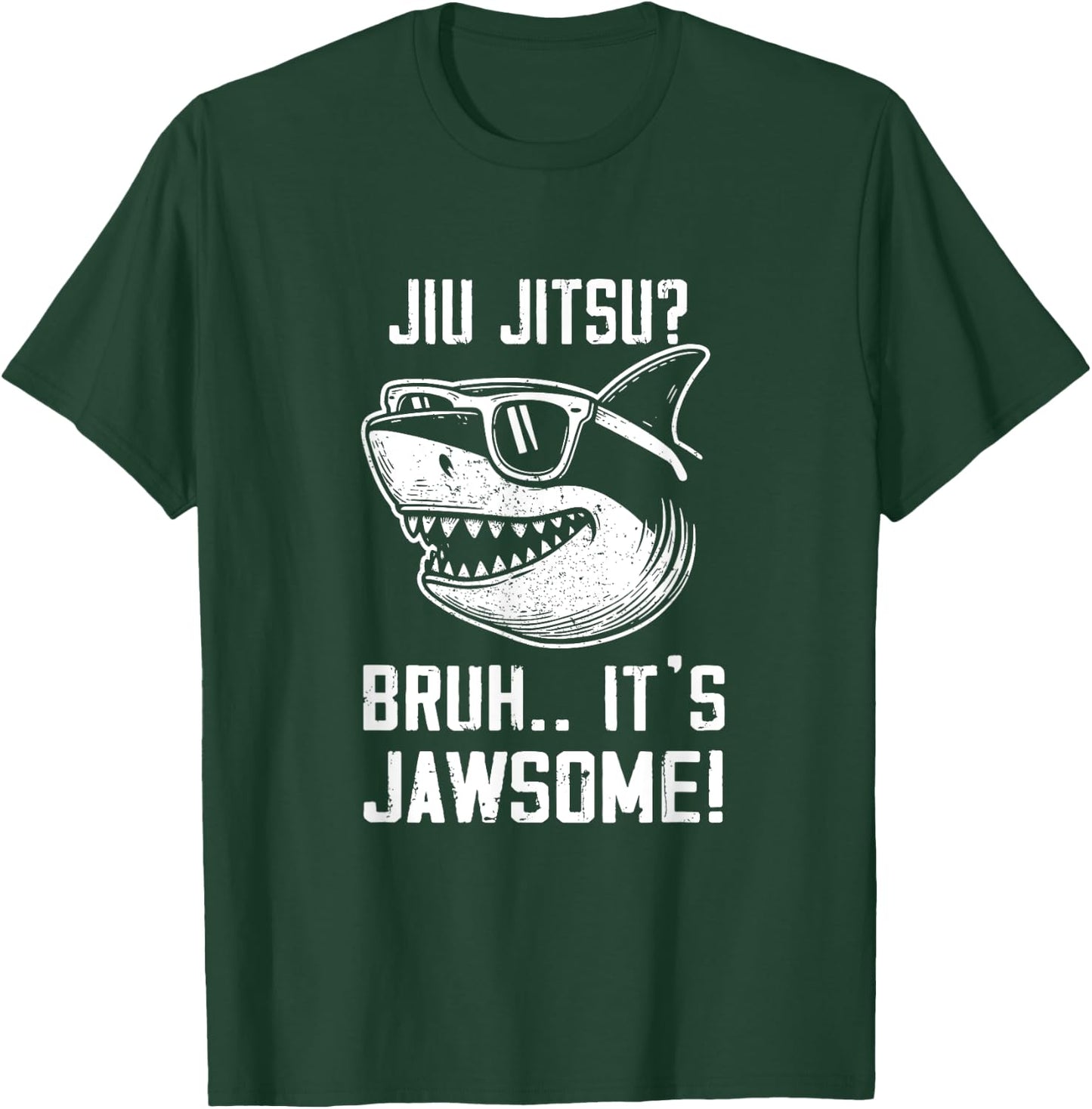 BJJ Jiu Jitsu Bruh it's Jawsome Shark Kids Funny T-Shirt - T-Shirt | Forest