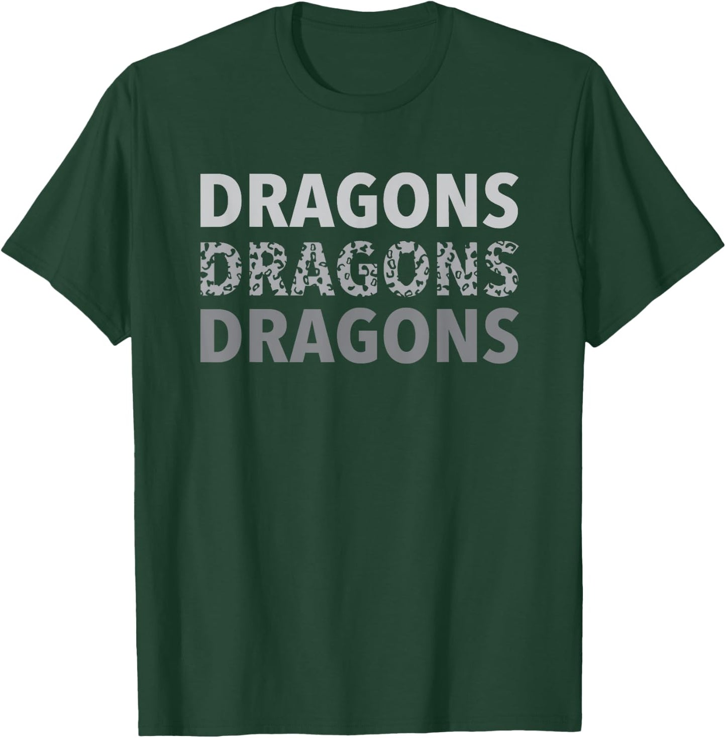 AS Dragons Leopard Cheetah Mascot School T-Shirt - T-Shirt | Forest