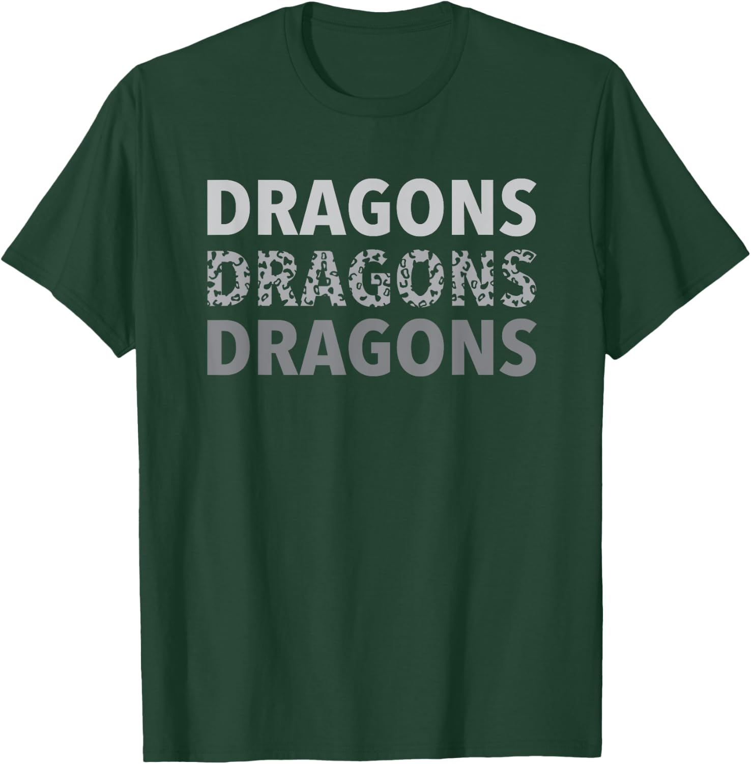AS Dragons Leopard Cheetah Mascot School T-Shirt - T-Shirt | Forest