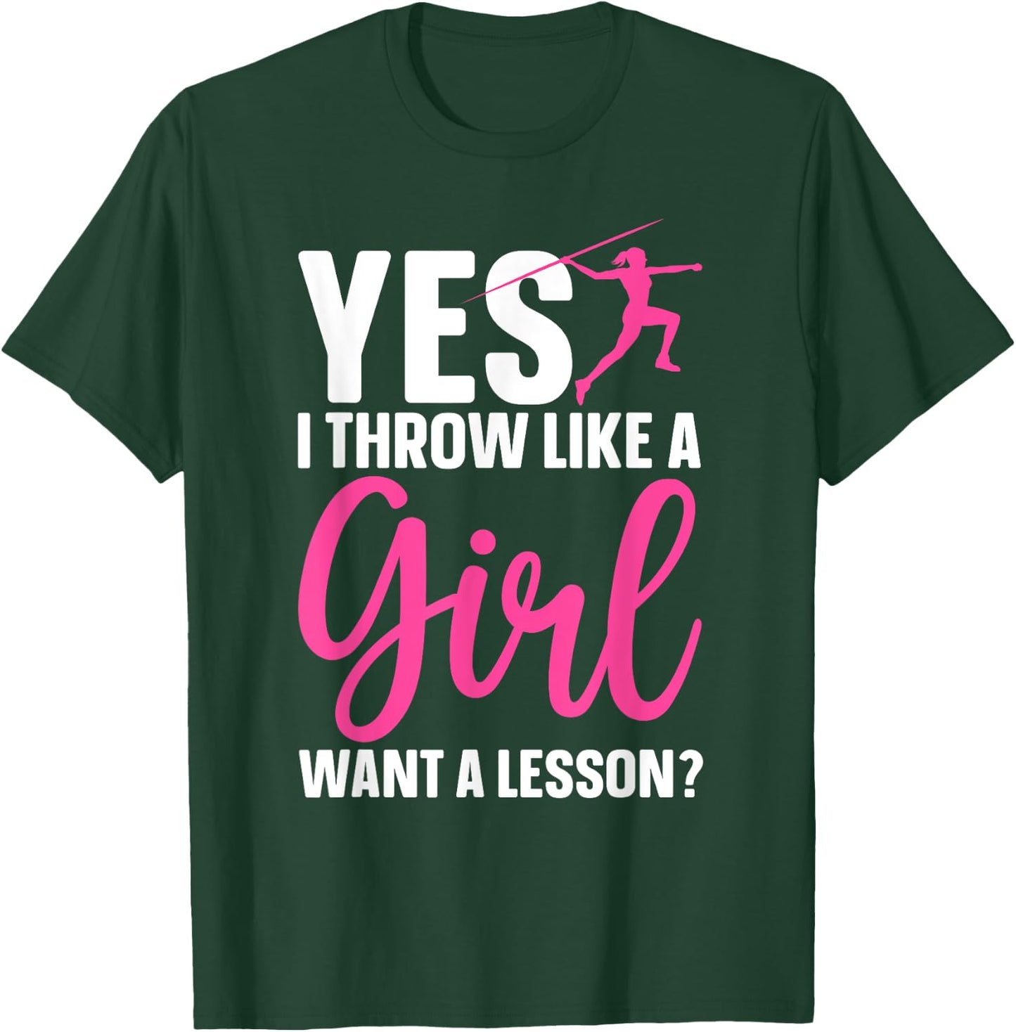 Funny Javelin Throwing Art For Girls Women Javelin Lover T-Shirt - T-Shirt | Forest