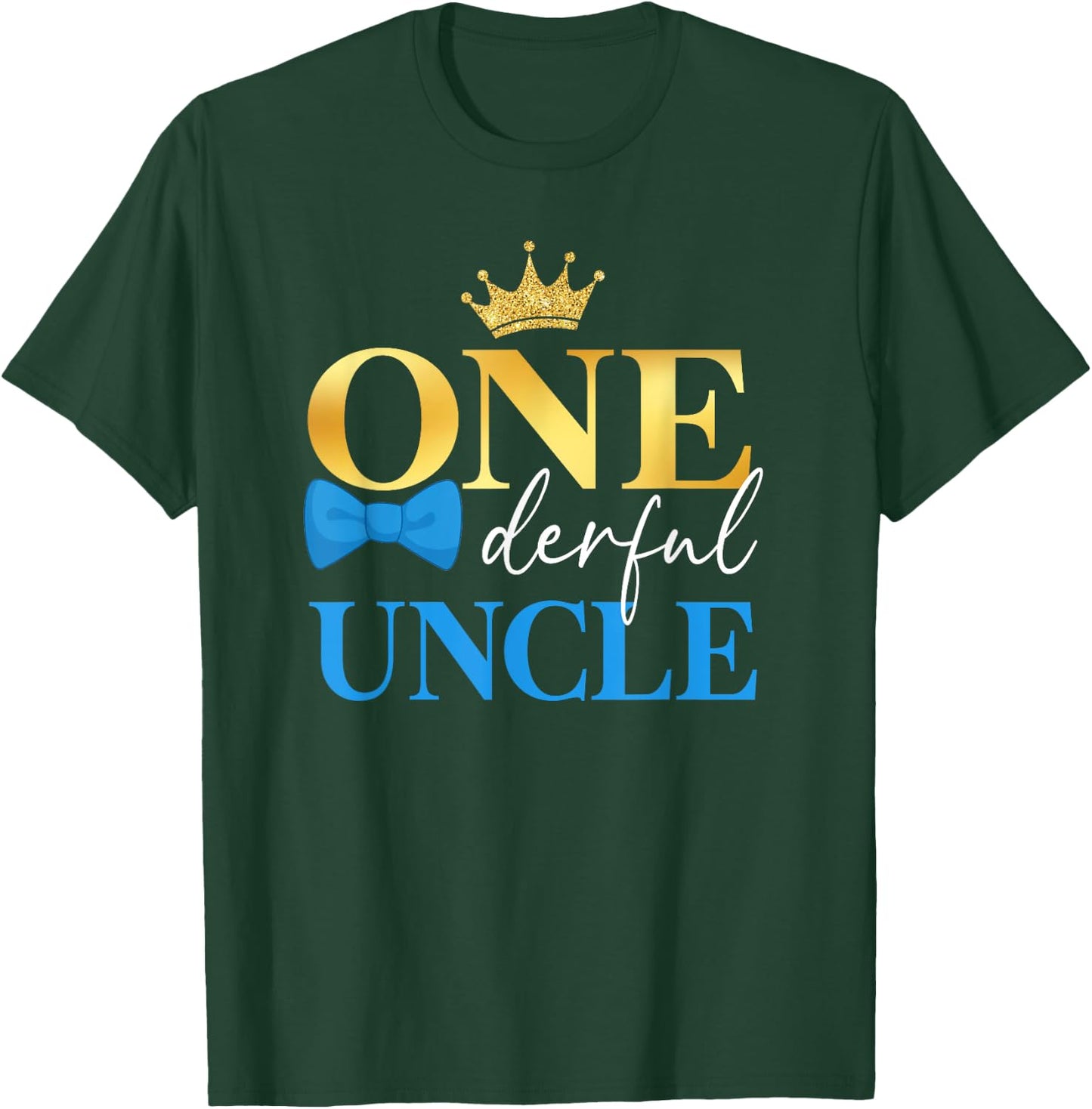 Uncle of Mr Onederful 1st Birthday First One-Derful Dad Papa T-Shirt - T-Shirt | Forest