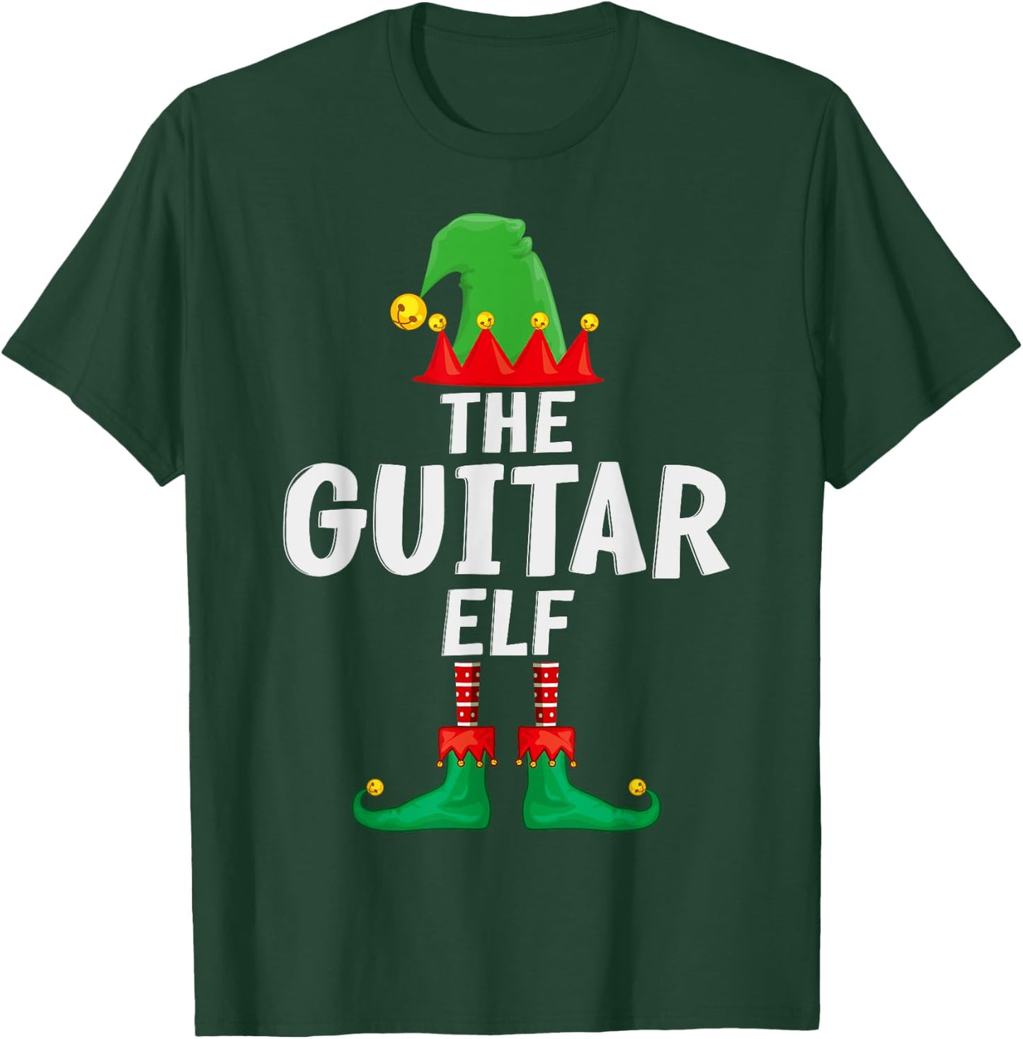 The Guitar Elf Matching Family Christmas T-Shirt - T-Shirt | Forest