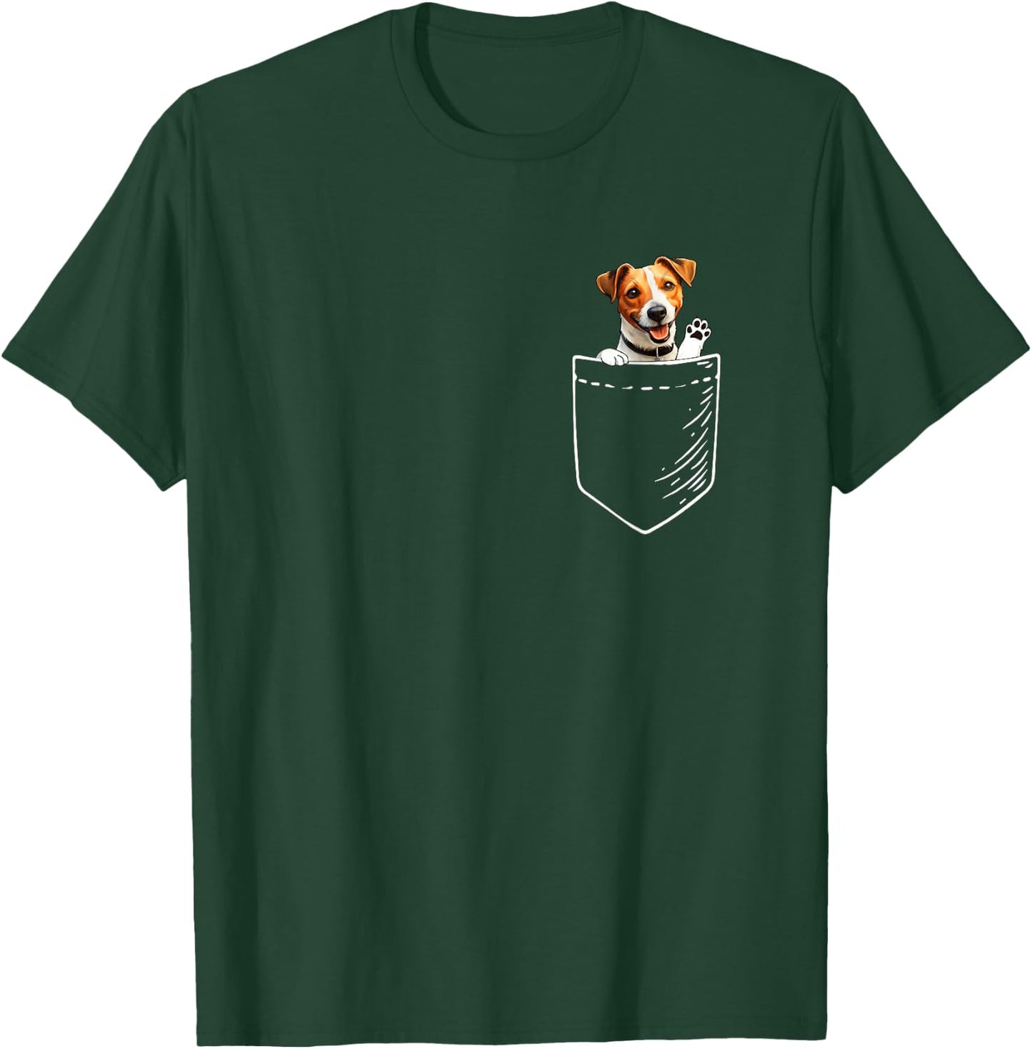Kids JRT Dog Lover Pocket Jack Russell T-Shirt - T-Shirt | Forest