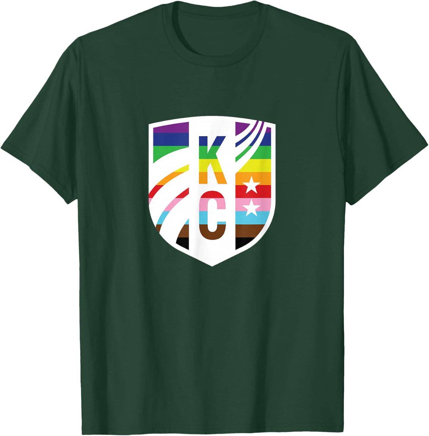 NWSL Kansas City Current Pride Crest T-Shirt - T-Shirt | Forest