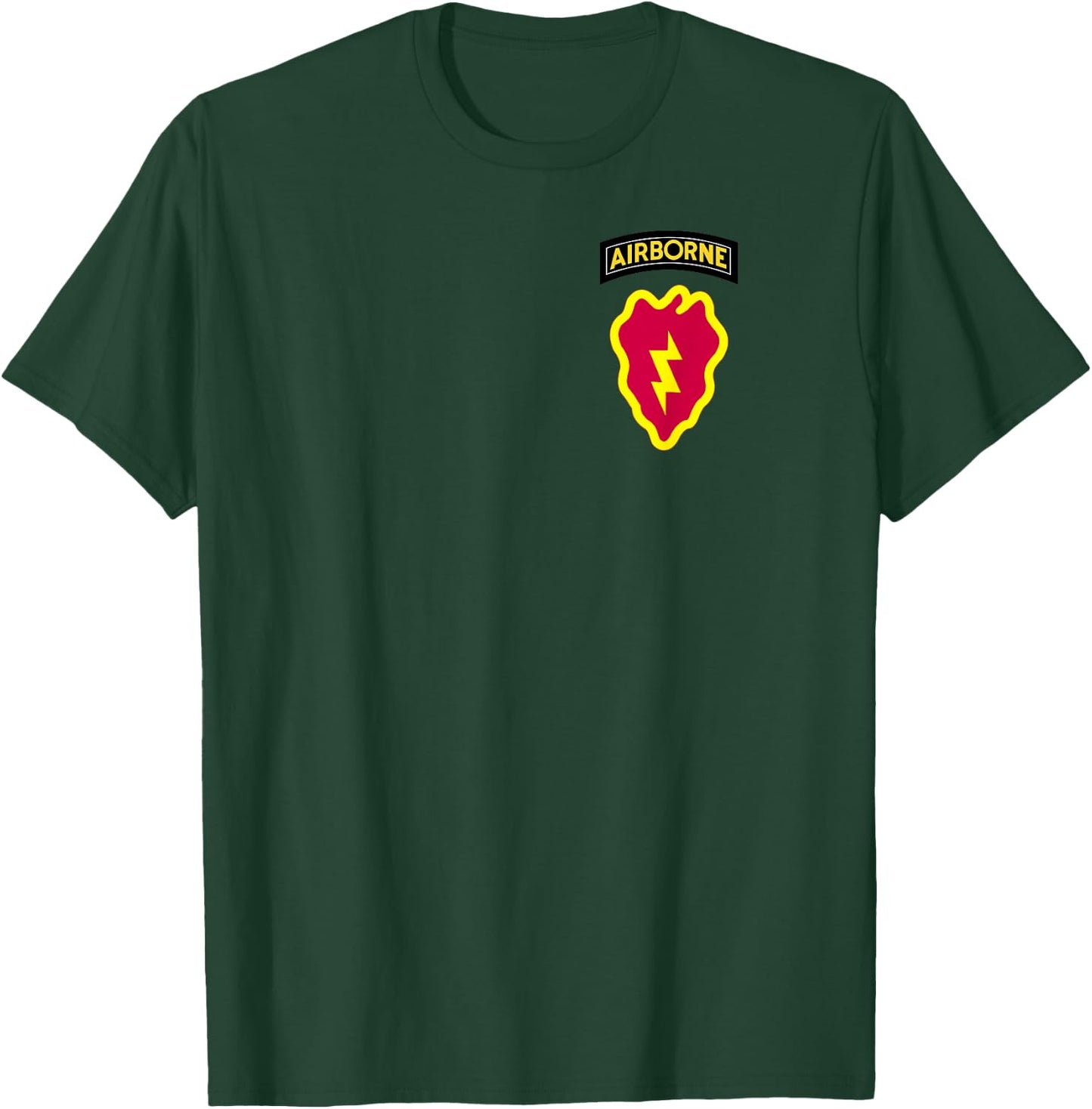 25th Infantry Division - 25th ID Airborne (ABN) Patch T-Shirt - T-Shirt | Forest