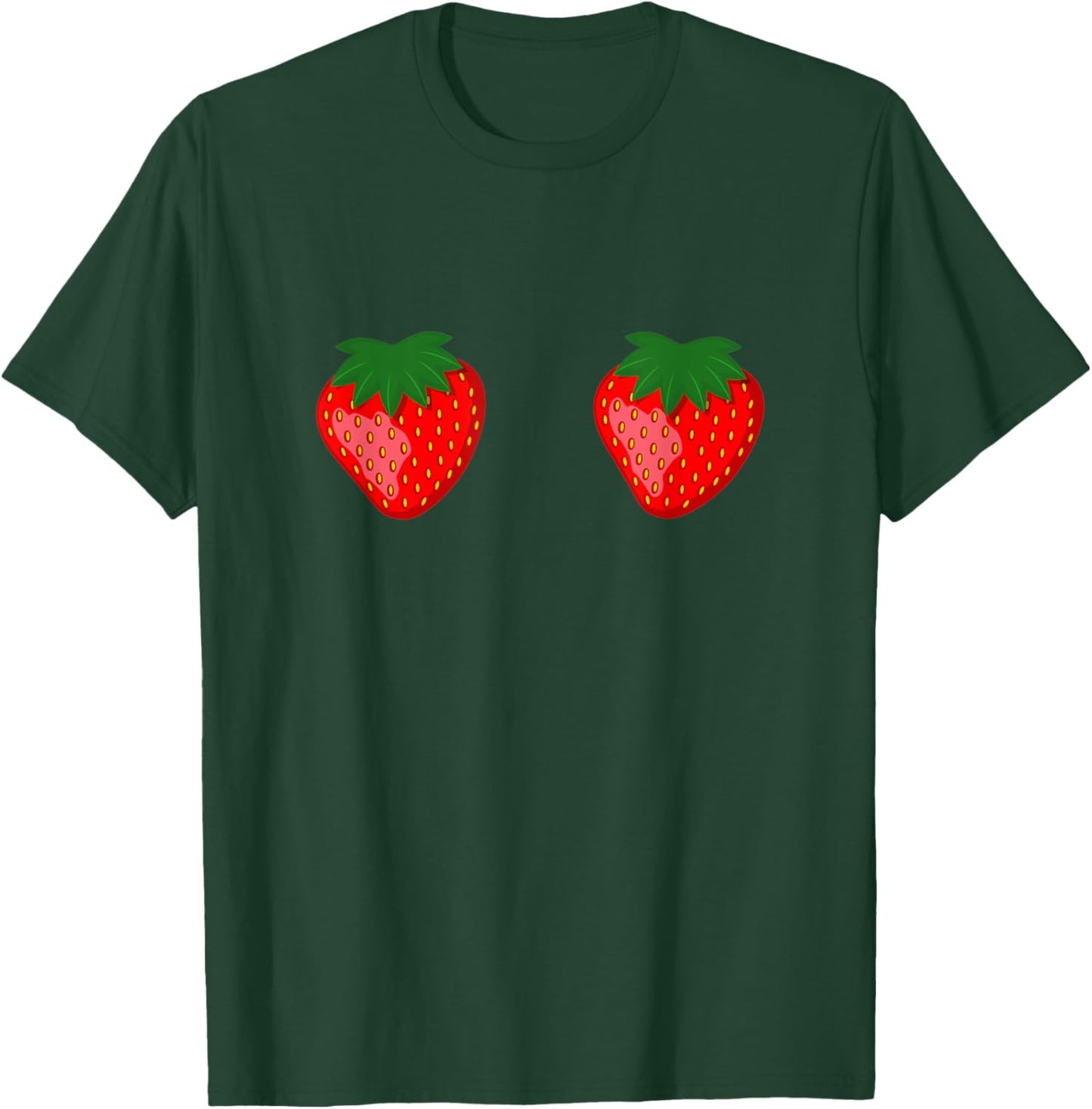 Strawberry Boobs Funny T-Shirt - T-Shirt | Forest