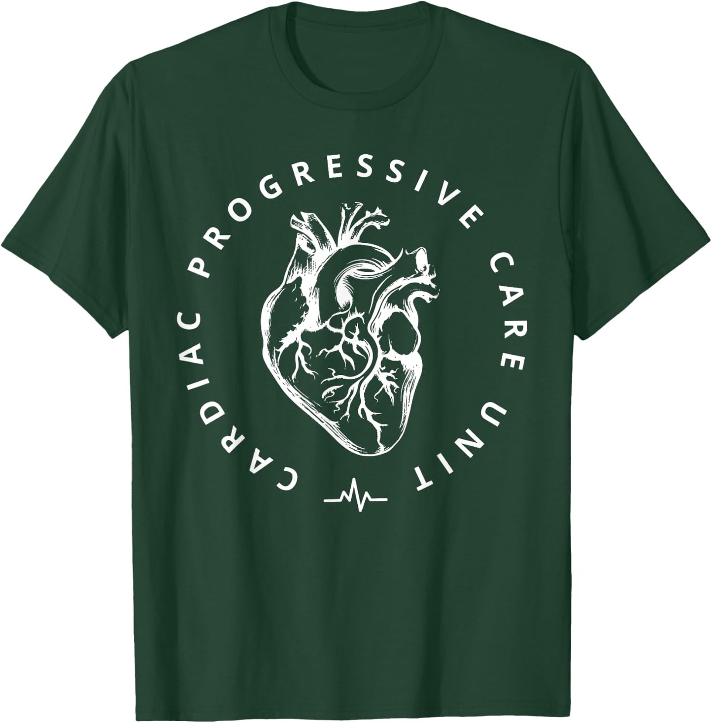 Cardiac Progressive Care Unit Cardiovascular Nurse CVICU T-Shirt - T-Shirt | Forest