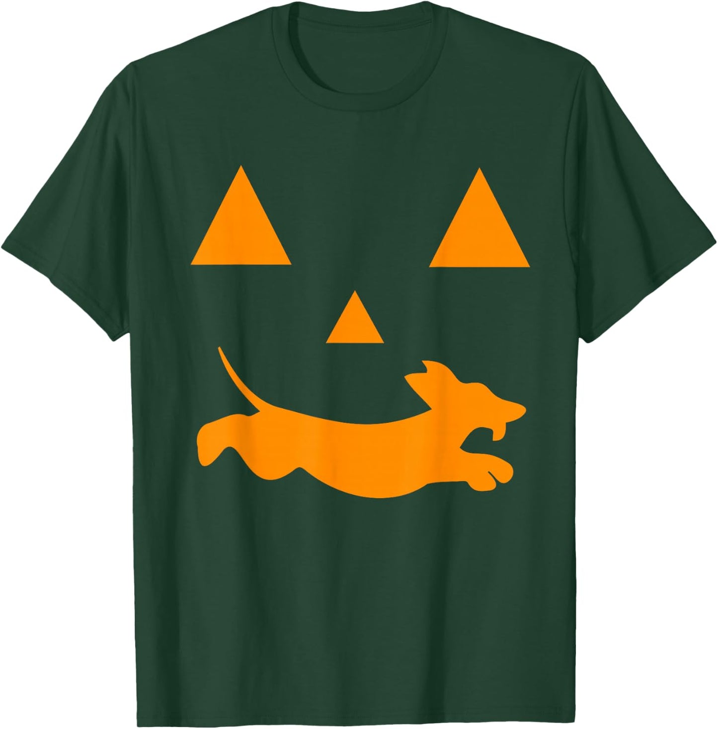 Halloween Pumpkin Dachshund Jack-o-lantern Costume T-Shirt - T-Shirt | Forest
