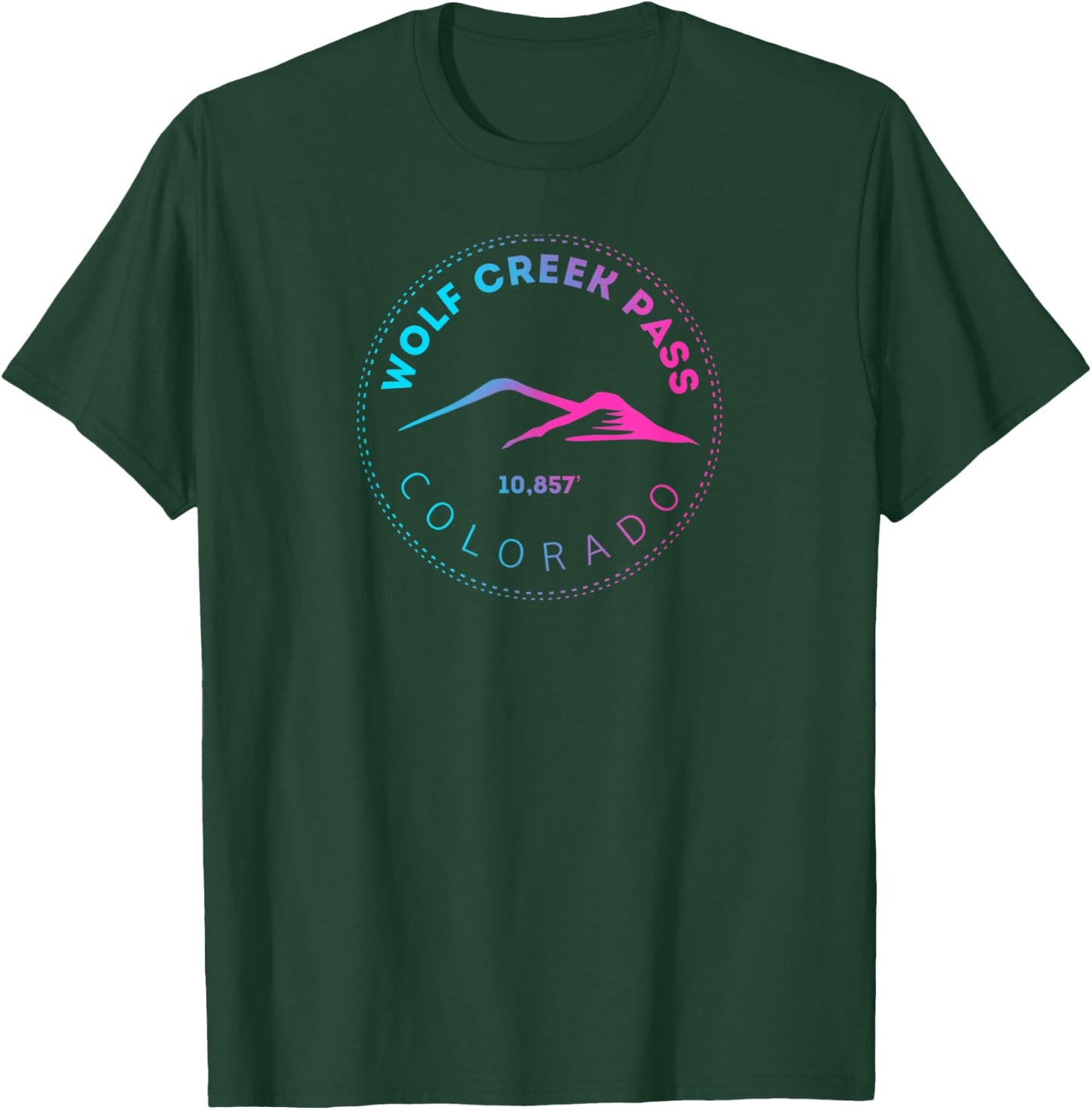 Wolf Creek Pass Colorado – Radiant Elevated Mountain T-Shirt - T-Shirt | Forest
