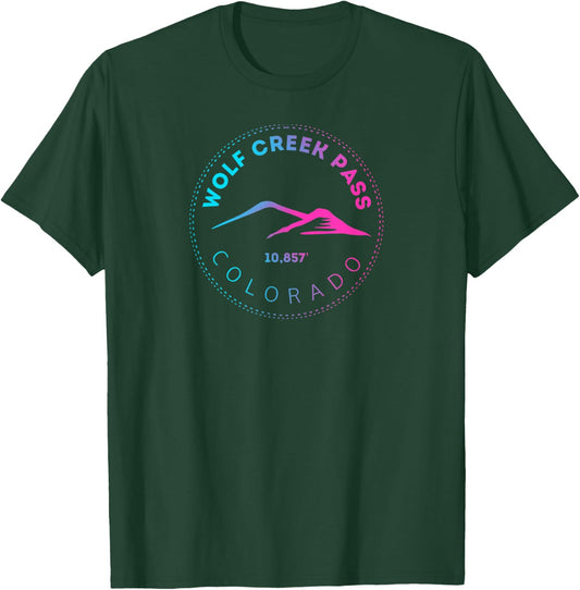 Wolf Creek Pass Colorado – Radiant Elevated Mountain T-Shirt - T-Shirt | Forest