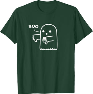 Boo, Thumbs Down Ghost, Boo Ghost, Disappointed Ghost T-Shirt - T-Shirt | Forest