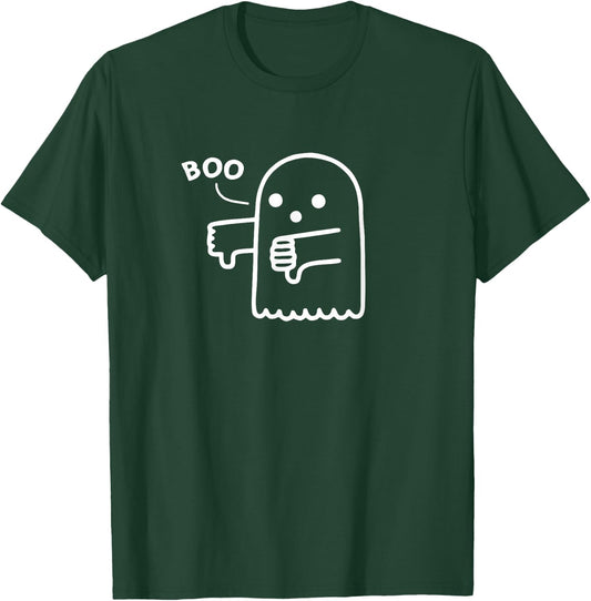 Boo, Thumbs Down Ghost, Boo Ghost, Disappointed Ghost T-Shirt - T-Shirt | Forest