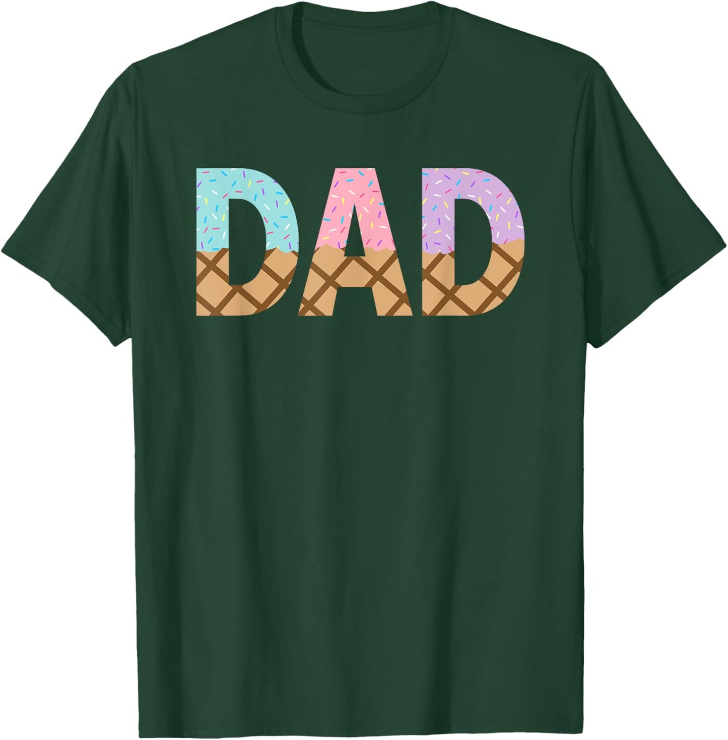Dad Of 1st First Birthday Girl Ice Cream T-Shirt - T-Shirt | Forest