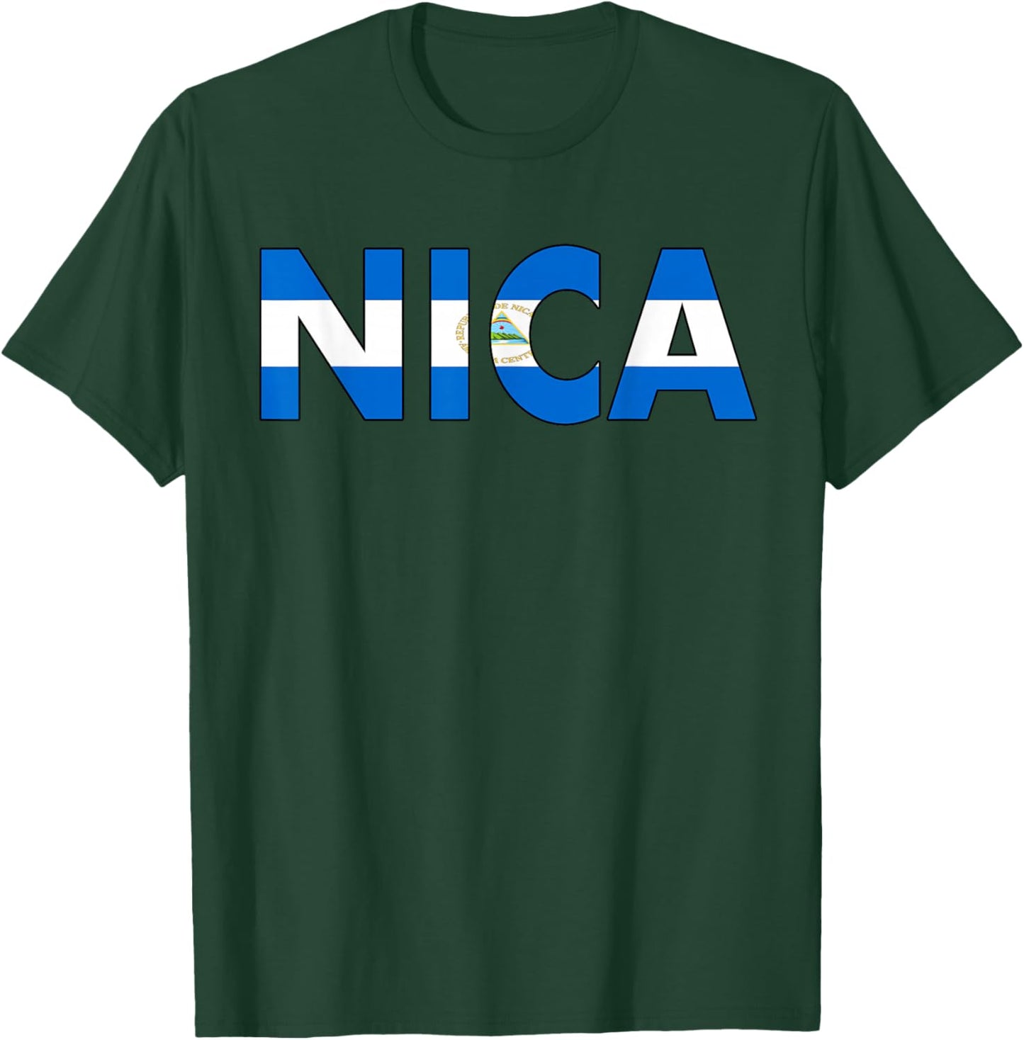 Diseño De Nicaragua Flag Nica Design For Nicaraguans T-Shirt - T-Shirt | Forest