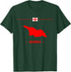 Map of Georgia isolated with flag and name of the country T-Shirt - T-Shirt | Forest