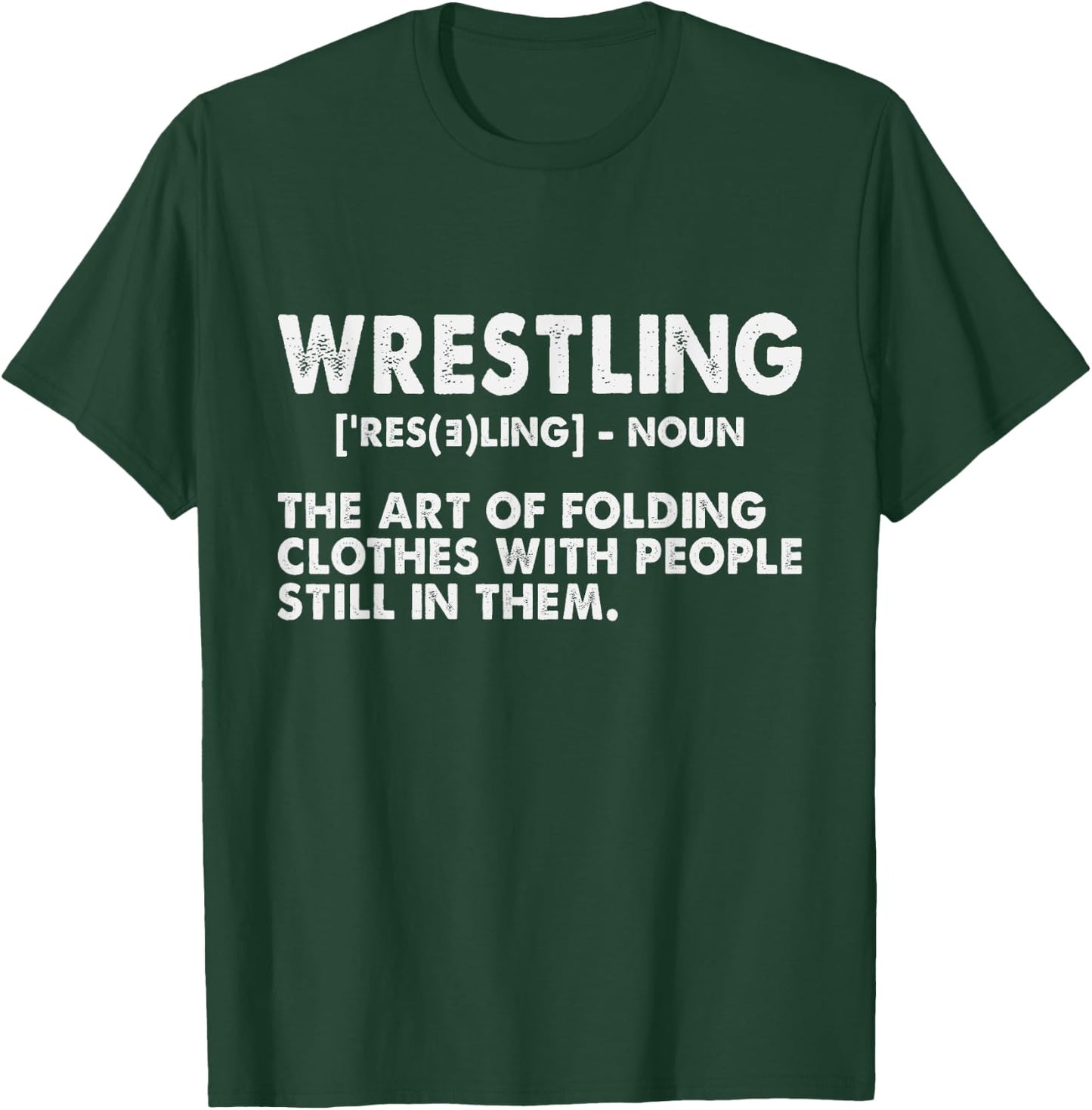 Funny Wrestling Definition Art Women Kids Wrestler T-Shirt - T-Shirt | Forest