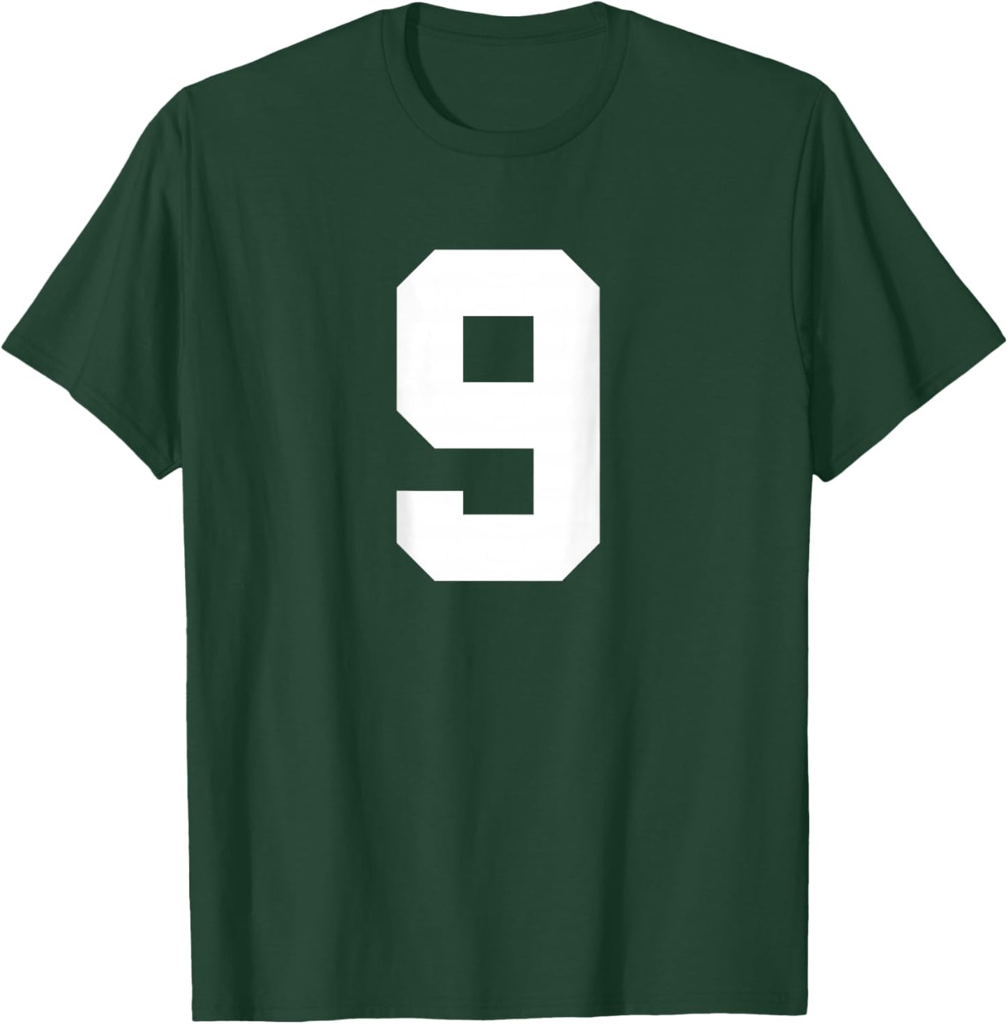 Number 9 (on Back) Sports Team Jersey Number T-Shirt - T-Shirt | Forest
