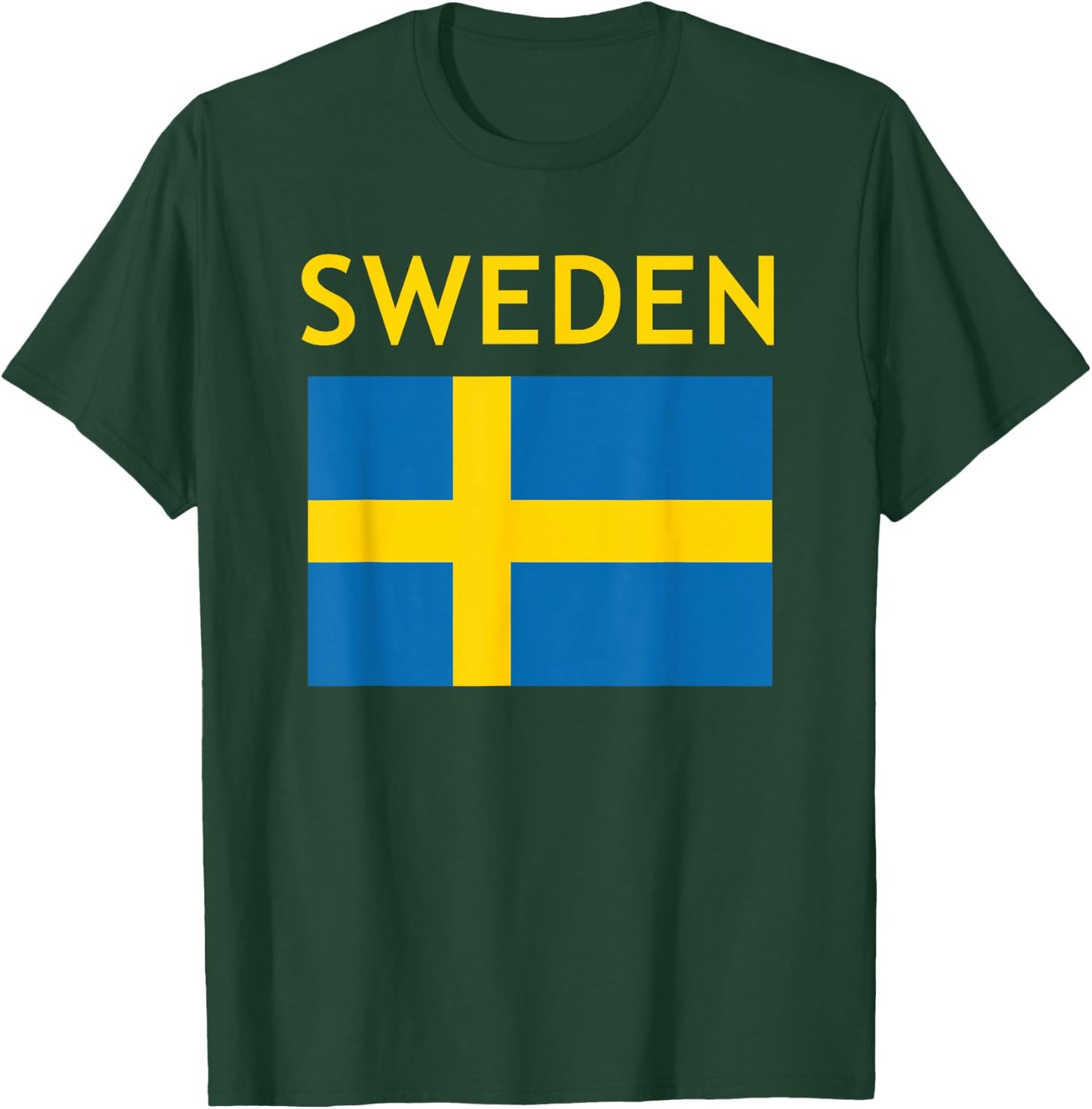 Kids Vintage Sweden Flag Swedish Souvenir Boys Girls Toddler T-Shirt - T-Shirt | Forest