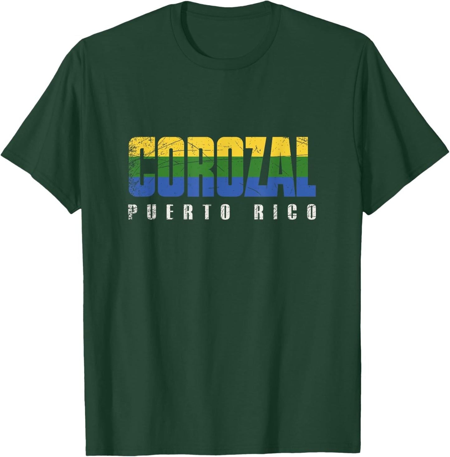 Corozal City in Puerto Rico, Corozal Flag T-Shirt - T-Shirt | Forest