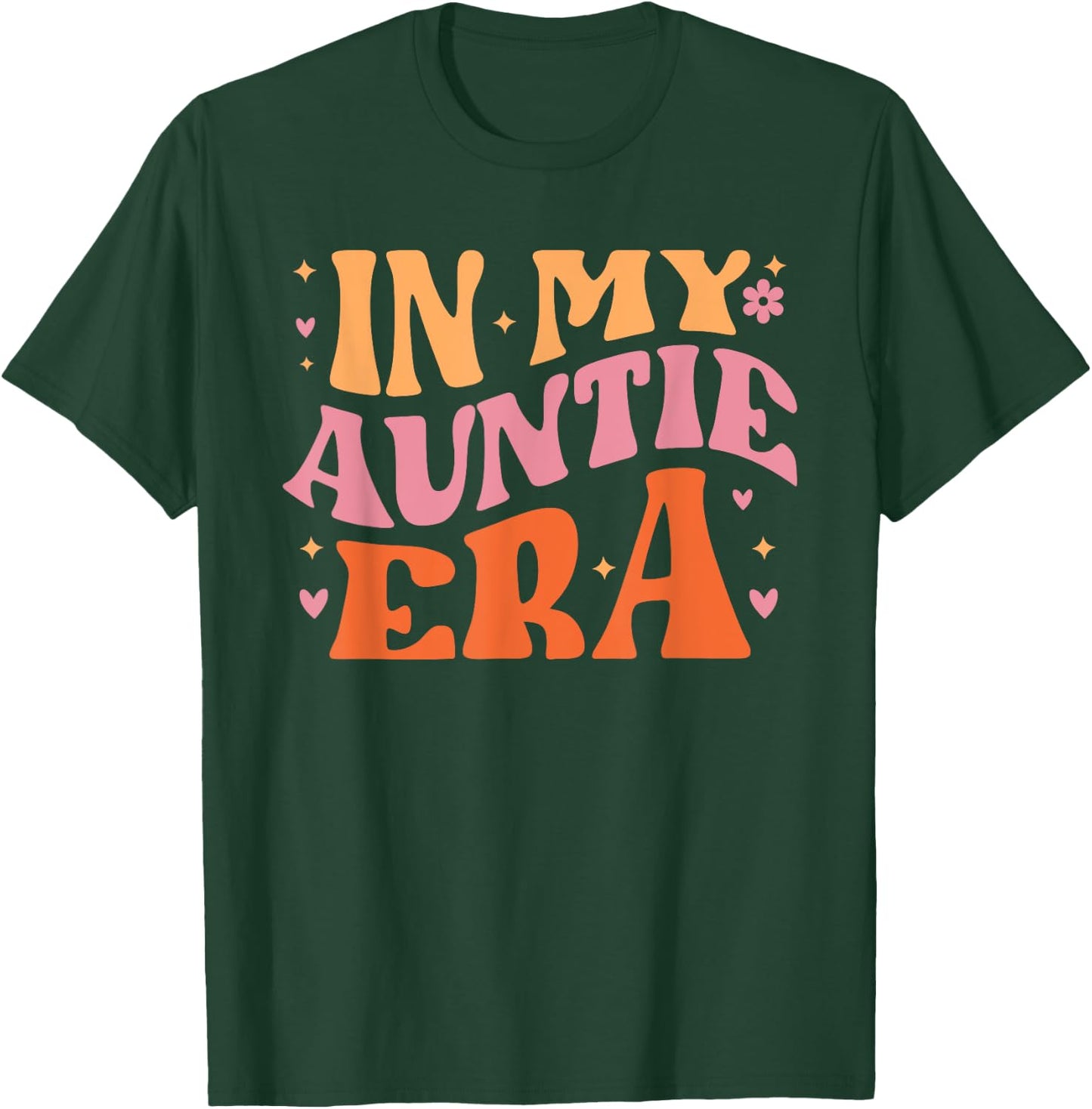 In My Auntie Era for Cute Aunt Life Retro Groovy Mothers Day T-Shirt - T-Shirt | Forest