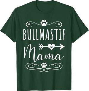 Bullmastiff Mama T Shirts Funny Bullmastiff Lover Dog Mom T-Shirt - T-Shirt | Forest