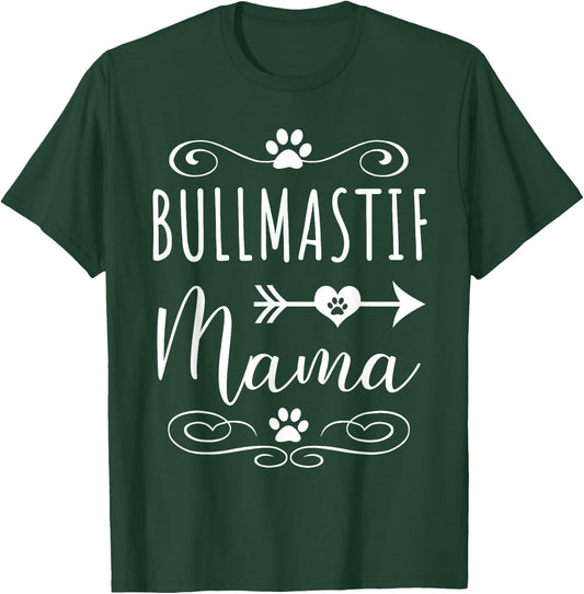 Bullmastiff Mama T Shirts Funny Bullmastiff Lover Dog Mom T-Shirt - T-Shirt | Forest